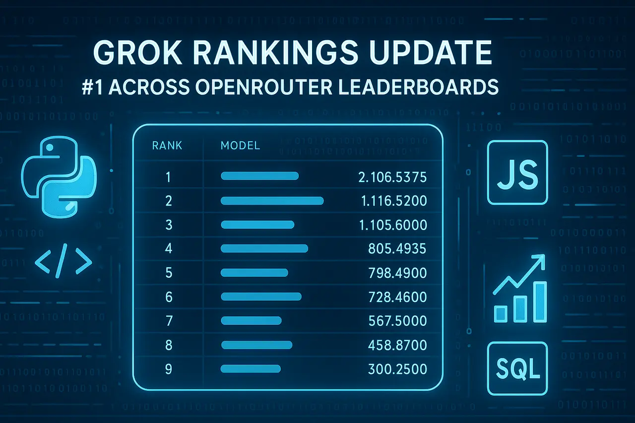 Token Ranking Grok Rankings Update: Token Usage, Leaderboards & Market Share (2025)