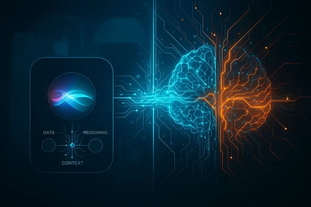 Apple and xAI collaboration concept showing Grok 4.1 fix Siri with next-generation AI powering a smarter Siri interface.