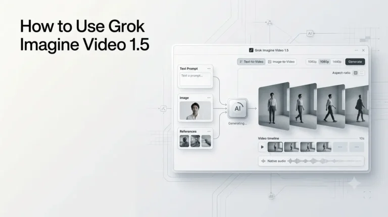 How to use Grok Imagine Video 1.5 for text-to-video, image-to-video and reference-based video generation.