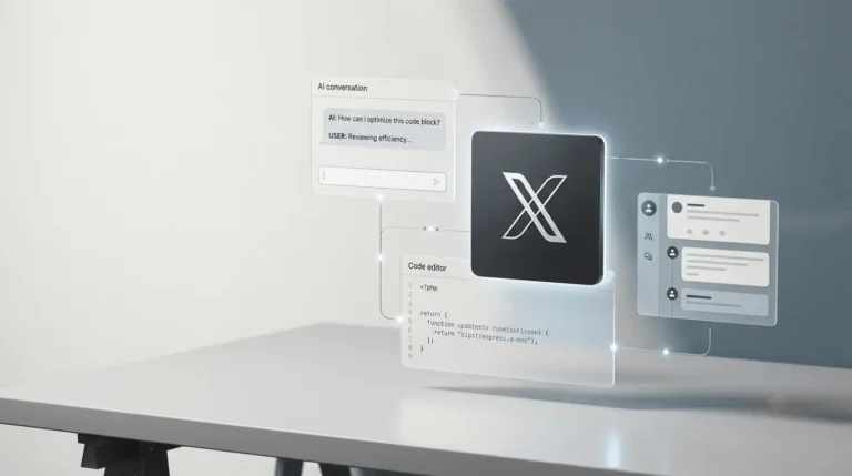 X Subscription combining Grok AI, Cursor coding tools, and X platform benefits in a unified digital interface.